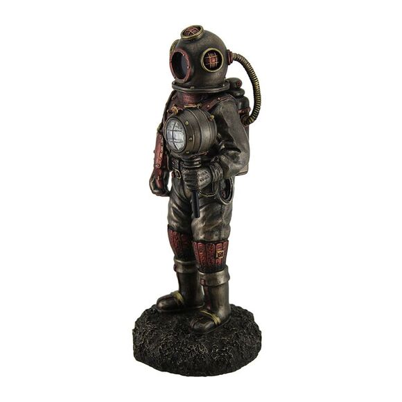 Steampunk Skeleton In Diving Suit Statue